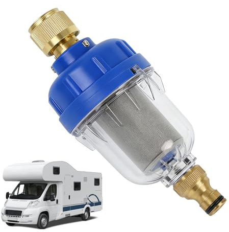 Générique Purificateur d'eau pour Camping-Car – Acier Inoxydable fiable, Filtre de Robinet, système de Remplissage de réservoir | Remorque de Voyage Portable Longue durée, Camping-Car, Jardin, Cour,