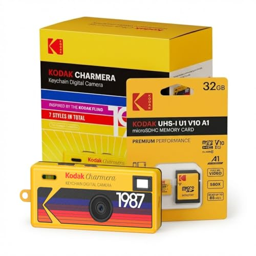 Kodak Charmera - Llavero con cámara digital (caja ciega estilo casual, cámara única) con tarjeta de memoria de 32 GB (2 piezas)