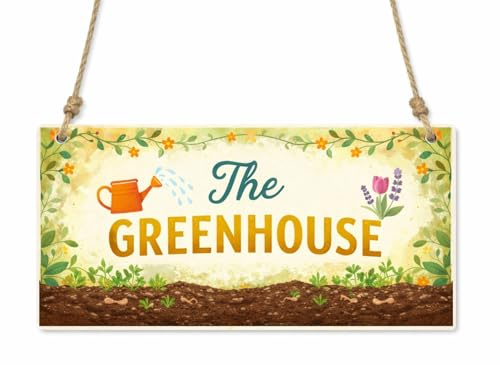 1x The Greenhouse Garden Metal Hanging Sign/Plaque Gift Novelty cpt9