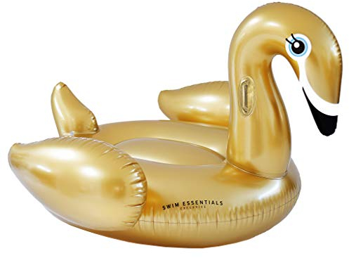 Swim Essentials Aufblasbar XXL 140 x 115 cm Schwan Gold