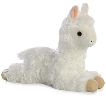 Aurora, 31767, Mini Flopsies, Alpaca, 20.5cm, peluche, bianco