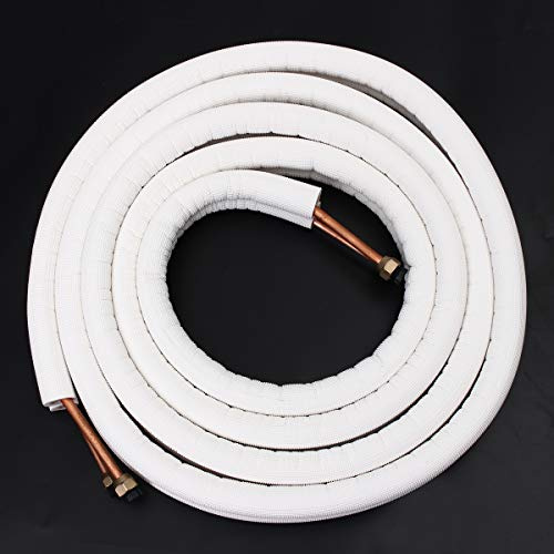 TuToy 1/2 / 4M Tuyau En Cuivre Isolé 1/4 '' 3/8 '' Tuyaux De Climatiseur Raccords Paire Tube De Bobine - 4M