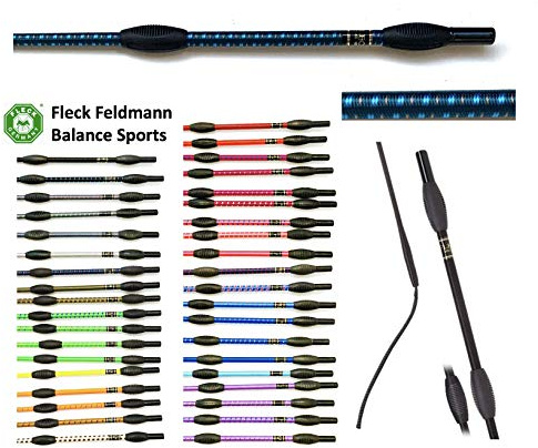JA Horse Fleck Feldmann Balance Sports Dressurgerte Gerte Reitgerte (Petrol-Multi, 120 cm)