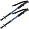MidGard Teleskop Nordic Walking Stock, 50-110 cm höhenverstellbar, Antischock Dämpfung, Wanderstöcke Blau 2 STK.