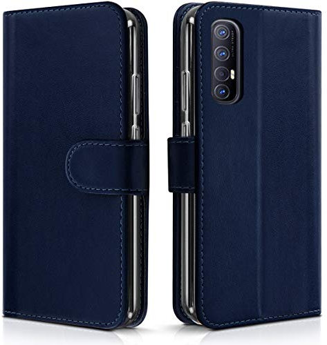 KARYLAX Étui de Protection Style Portefeuille et Mode Support, Étui Porte-Carte (Bleu Foncé) pour Oppo Find X2 Neo (2020) 6.5 Pouces