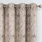 TOPICK Blickdicht Vorhänge Wärmeisoliert Verdunkelungsvorhang mit Ösen Blumen Muster Vintage Leinenoptik Gardine Lichtdicht Thermovorhang für Wohnzimmer Schlafzimmer 2 Stück H225xB130cm Taupe