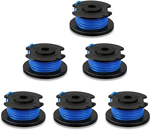 Rasentrimmer-Ersatzspulen, 1.65 mm Autofeed-Ersatzspulen für Ryobi One+ AC14RL3A 18 V, 24 V, 40 V, schnurlosen Rasentrimmer Unkrautfresser Spulen (6 Spulen)