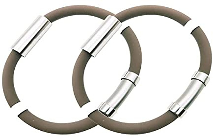 2 x athletisches Ionen-Balance-Armband, antistatisches Armband, Handgelenkriemen, Gummi-Armbänder, wiederverwendbar, beseitigt Körperstatie, negatives Ionen-Armband, Silikon-Armband, 20cm(men),