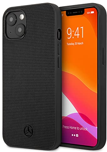 CG Mobile Mercedes-Benz Handyhülle für iPhone 13 Zoll Schwarz Meshed Effekt, Ech