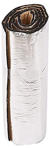 Tappetino in Schiuma Termoisolante per Auto, 200 X 50 Cm, Spessore 10 Mm Argento per Pannello Frontale del Cofano Firewall Finitura in Foglio di Alluminio Fonoassorbente per Auto e Isolamento Termico