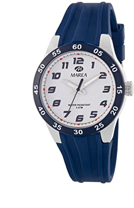 Marea Unisex Analog Quarz Uhr mit Gummi Armband B35346/3