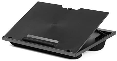 Downwind Bed Sofa Laptop Stand with 7 Adjustable Angles and Dual Microbead Bolster Cushions Multifunction Notebook Lapdesk Tablet Tray