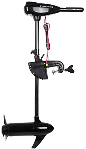 80LBS Thrust Elektrobootsmotor 12 Volt Aussenborder Bootsmotor Mit Led-Batterieanzeige Höhenverstellbar Elektro Outboard motor+Halterung 800W