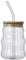 ZYLLZY Glass Cups with Lids and Straws,500 ML Mason Jar Glass Tumbler with Lid and Straw,Iced Coffee Beer Glasses,Modern Smoothie Cup Drinking Glasses for Whiskey,Soda,Tea,A 1