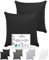 Barbons Kissenbezug 80x80 Schwarz 2er Set – 165 g/m² Oeko-TEX Zertifiziert Kopfkissenbezug 100% Jersey Baumwolle weiche Kissenbezüge Kissenhülle mit Reißverschluss (80x80-Schwarz)