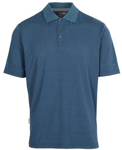Trespass Mens Polo Shirt Gedding Dark Peacock Marl in Size - L