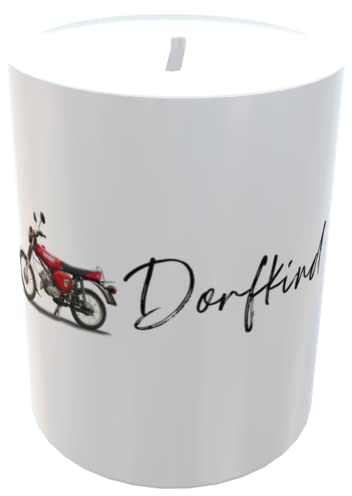 Personalisierte Moped-Spardose - Lustige Geschenkidee für Simson-Fans (rot)