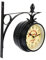 BESPORTBLE Doppelseitige Uhr Holzdekor Holzwecker Holzwanduhr Kronleuchter Retro-Uhr Außenuhr Eisen-London-Wanduhr Doppelseitige Uhr Antike Uhr Schmiedekunstuhr