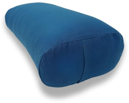 Yoga-Bolster, oval, Baumwolle und Kapok, Bio, 60 x 30 x 15 cm