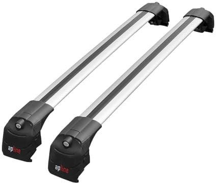Apline Kompatibel mit A4 (B8) Avant 2008-2015 ACE-2 Relingträger Dachträger Auto Gepäckträger Grau Aluminium 2 Stangen