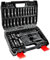 LLNEDL 3/8 Drive Impact Socket Set, 95 Piece Deep and Shallow Socket Set, Metric 6 Point and Full Standard, 5/16-3/4, 8-22mm, with Spark Plugs, 72T Ratchet Handle