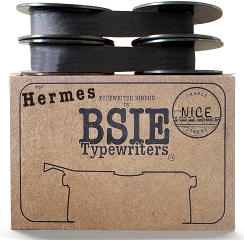 RUBAN DE MACHINE À ÉCRIRE HERMES - BSIE TYPEWRITERS (2 x Black)