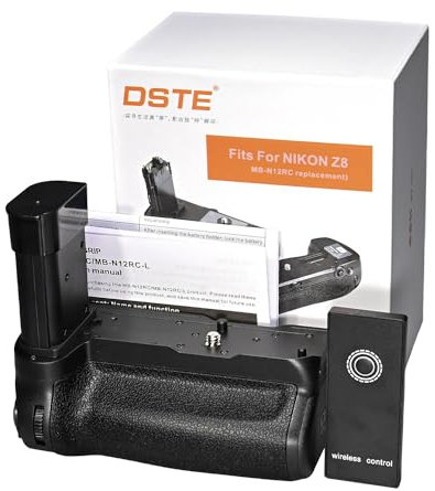 DSTE MB-N12 Replacement Vertical Battery Grip with Remote Control, Compatible with Nikon Z8 Camera (Batteries Not Included)