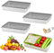 WIYETY 3 Piezas Organizador Nevera: 800 ml Recipiente para Congelador de Acero Inoxidable con Tapa, Recipiente para Fiambres Reutilizable, Contenedor Hermético para Almacenamiento de Alimentos