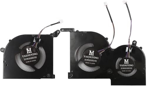 CPU+GPU Cooling Fan Replacement for MSI GS66 WS66 Stealth 10SD 10SE 10SF 10SFS 10SGS,10UG 10UH 10UE MS-16V1 MS-16V2 MS-16V3 Fan P/N: BS5005HS-U4Q BS5005HS-U4J 16V1-G-CW 16V1-G-CCW DC5V 1.0A Fan