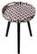 Simmer Stone Round Intdoor Side Tables with Detachable Wooden 3 Legs, Versatile Tray Table, Perfect For Round Coffee Table Tea, and Relaxation Time 17.7 Inch (Geometric 3 Color)