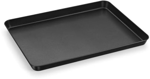 Homikit Nonstick Baking Tray, Carbon Steel Oven Baking Sheet Pan, 40.3x30.5x2.5cm, Ideal for Roasting Cooking, Focaccia Pizza Cookie, Non-Toxic, Heavy-Duty & Easy Clean, Black