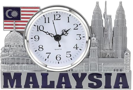 ABOOFAN Vintage Twin Tower Uhr Vintage Tischuhr Desktop Bauernhaus Tischplatte Dekorative Uhr Für Zuhause Schlafzimmer (Keine Batterie)