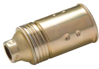 Douille E14 laitonnée, design élégant, installation facile, idéale pour l'éclairage dans les maisons et les bureaux.