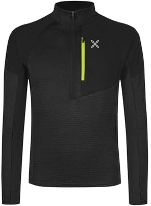 MONTURA thermal grid 2 anorak uomo MMZP77X9047 colore nero pile da uomo adatto ad attività sportiva traspirante