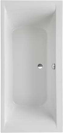 Schulte Rechteckbadewanne Onda 180x80 cm, aus hochwertigem Acryl in Weiß glänzend