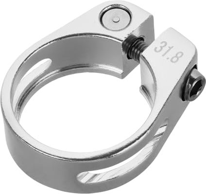 MUSISALY Bike Seatpost Clamp for Mountain Bike Aluminum Alloy Clamp Lightweight Ventilated Easy to Install Spare Part