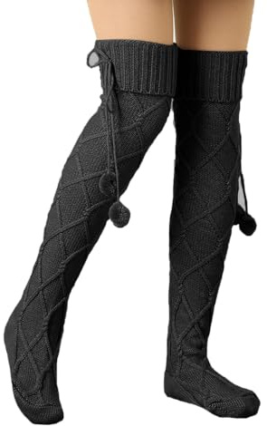YAMEE Overknees Socken für Damen Dicke Warme Winddicht,Kniestrümpfe Damen Winter Kälteschutz,Stulpen Damen Modisch Süß,Thermosocken,Hohe Lange Stiefelstrümpfe Beinlinge