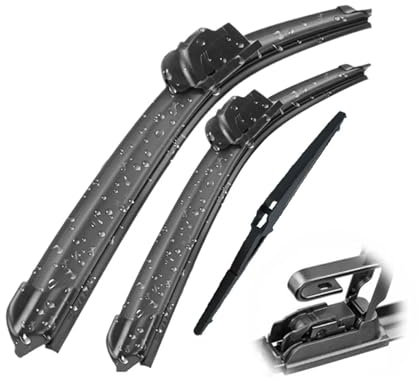 JQUAL Juego de escobillas limpiaparabrisas Delanteras y traseras para Hyundai i20 PB 2008-2014, escobillas para Parabrisas y Ventanas