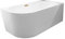 Balneo Baignoire d'Angle Autoportante AVOLA - Acrylique avec Structure en Acier - 6 Pieds Stabilisateurs - Trop-plein et Bouchon Clic-Clac - Design Moderne - droite - Cuivre - 160x75cm