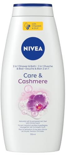 Nivea Shower Bath & Shampoo Care & Cashmere 2 IN 1, 750 ML, Pack of 1