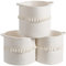 danpinera 3er-Set Weiße Aufbewahrungskörbe, 28x28 cm Weiche Geflochtene Körbe für Aufbewahrung und Dekoration im Schlafzimmer, Badezimmer, Schrank, Kleine Runde Baumwollkörbe für Regale, Dekorative Au