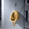 SBCGFY Urinalrinnen, Urinal aus Edelstahl, Wandurinal, Kreatives, Hocheffizientes Auswaschurinal, Spritzwassergeschütztes Badezimmer-Toilettenurinal Mit Intelligentem (Gold 1)