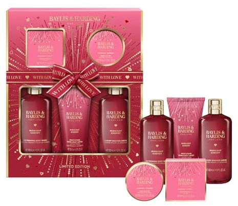 Baylis & Harding Midnight Cherry Perfect Pamper Gift Set (Pack of 1) - Vegan Friendly
