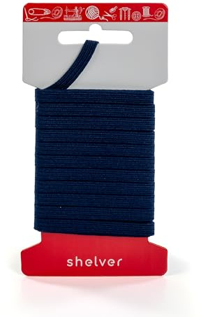 Flaches Gummiband (Marineblau, 6 mm)
