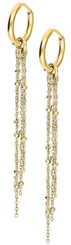 Wildcat Ohrringe - Little Satellite Chain Hoops (pair) - Silber - Chirurgenstahl 316L - wasserfest, langlebig, hautverträglich
