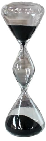 Sablier Minuterie en verre noir et blanc petites grandes tailles(Black Small)