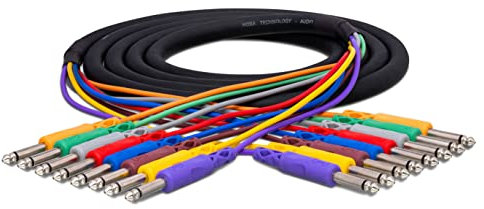 Hosa CPP-802, Unbalanced Snake, 1/4 in TS to Same, 2 m
