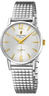 Festina Femme Analogique Montre avec Bracelet en Acier Inoxydable plaqué F20256/2