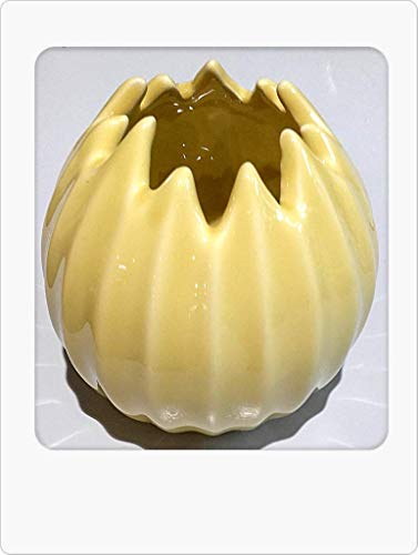 Vase 13x12 cm Trend gelb aus Steingut für wundervolle Deko von Formano