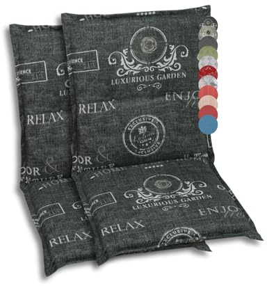 GO-DE Sesselauflage, (2er Set), (L/B): ca. 100x50 cm 2 Auflagen, anthrazit